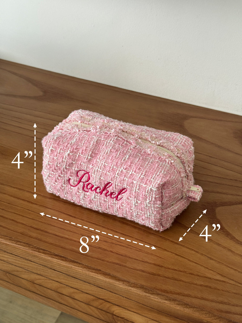 Makeup Pouch - Blush Tweed