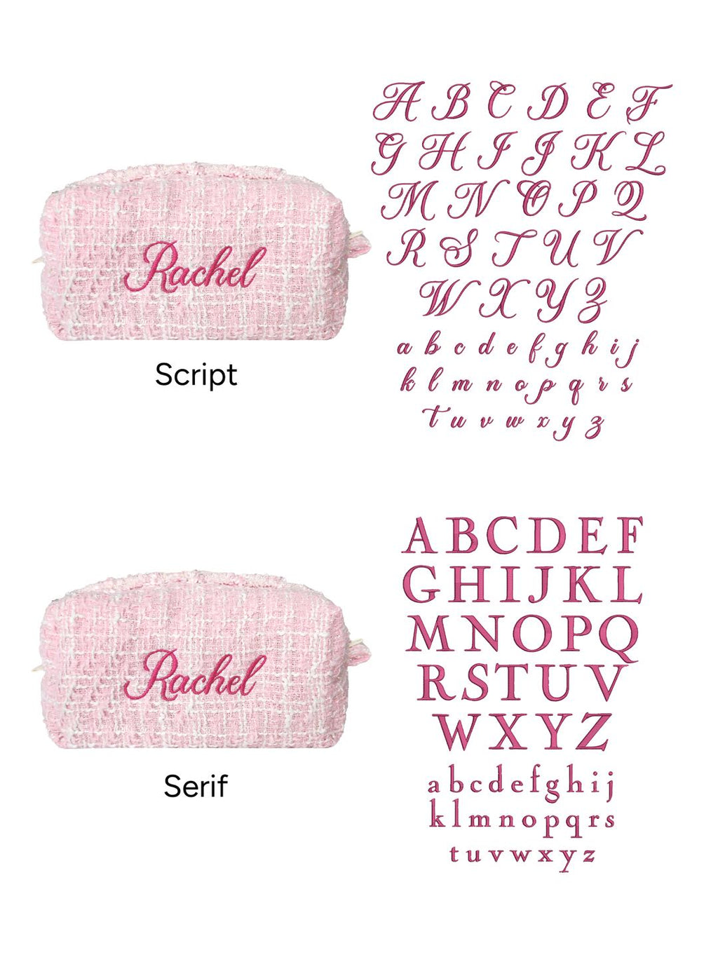 Makeup Pouch - Blush Tweed