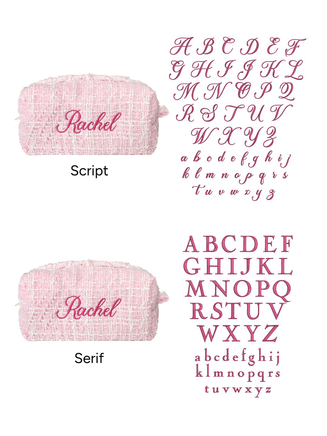 Makeup Pouch - Blush Tweed