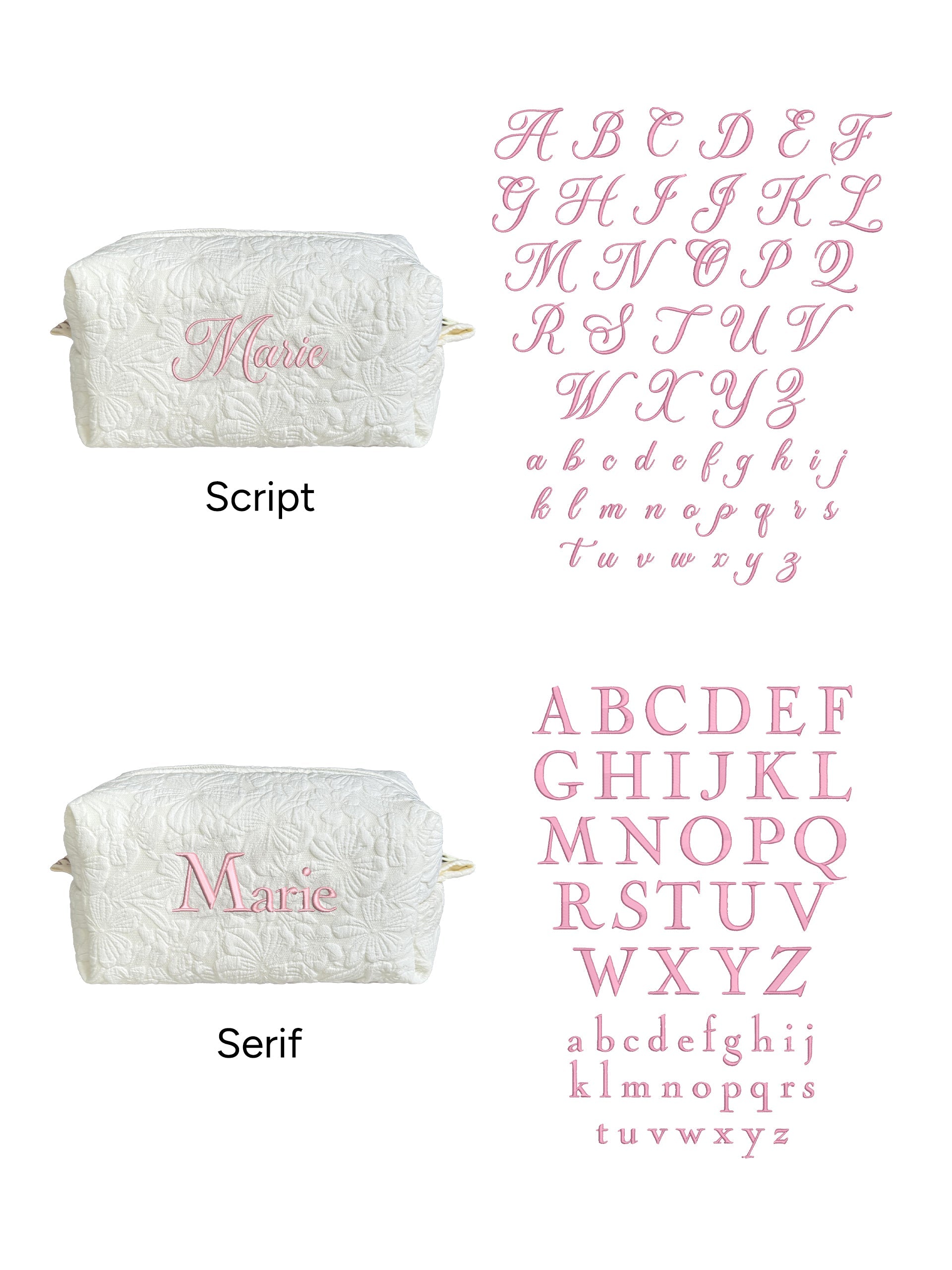 Makeup Pouch - White Garden