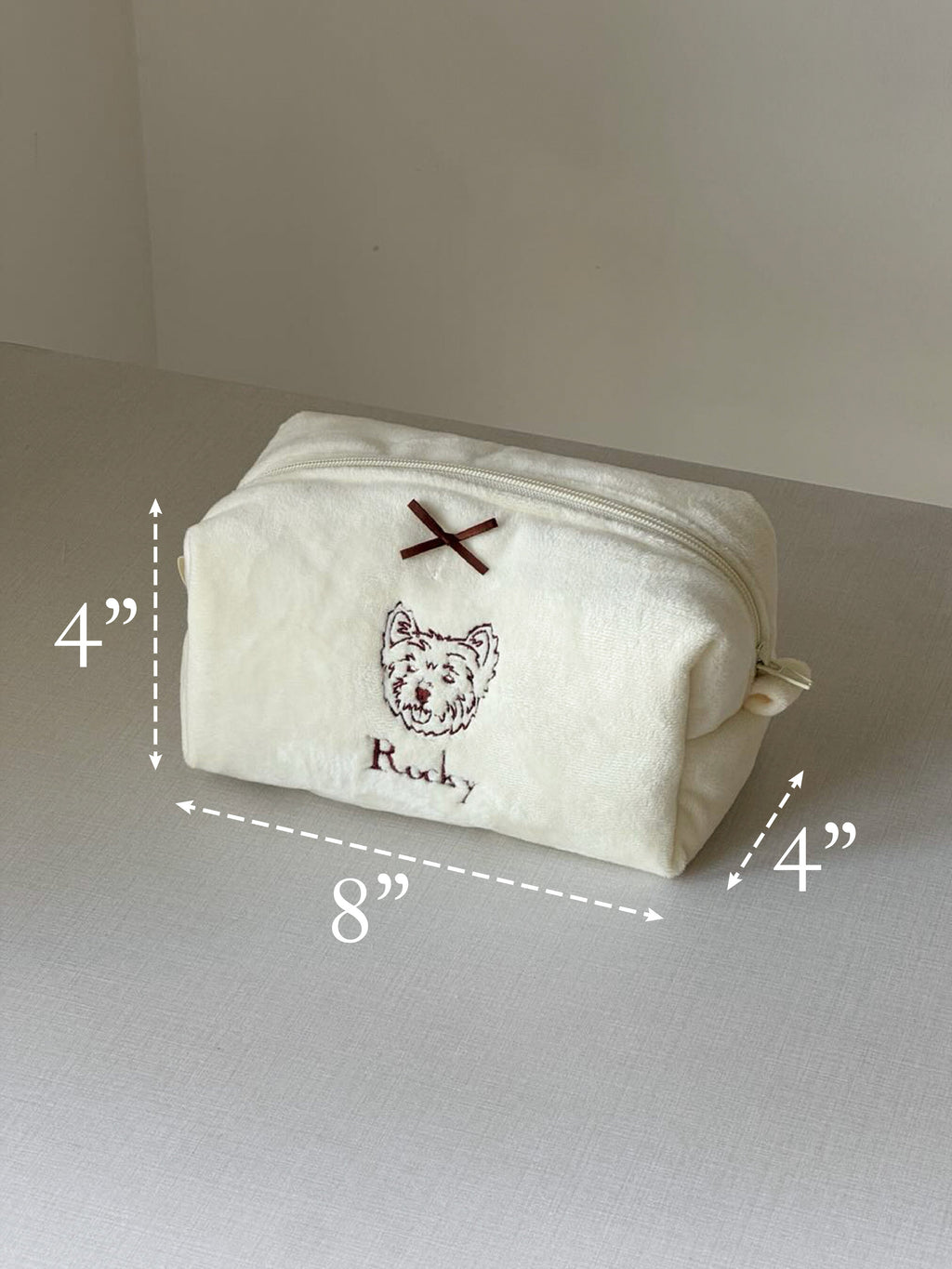 Makeup Pouch - Fuzzy - Custom Pet Image