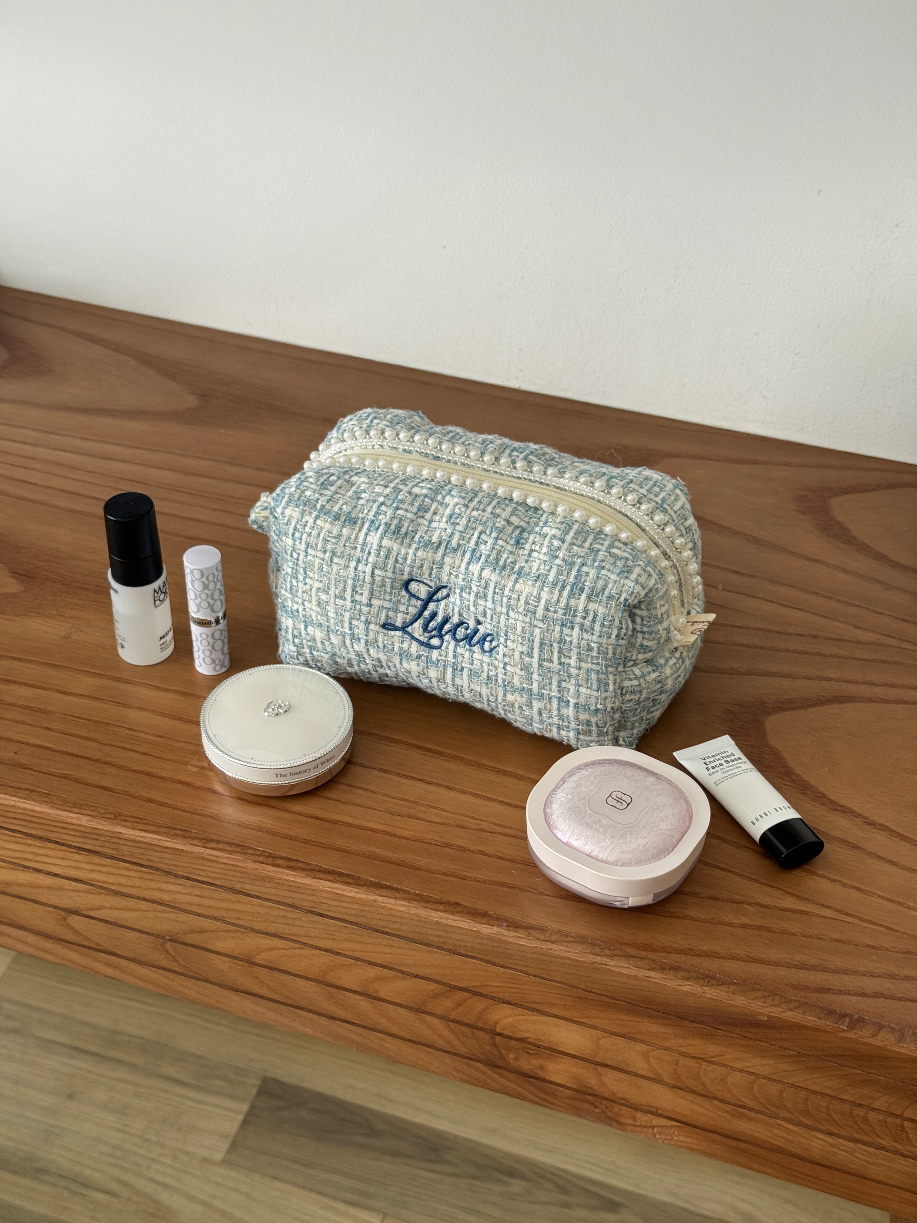 Makeup Pouch - Blue Pearl
