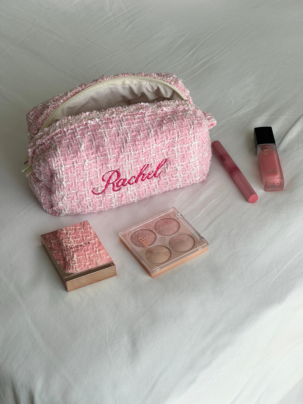 Makeup Pouch - Blush Tweed