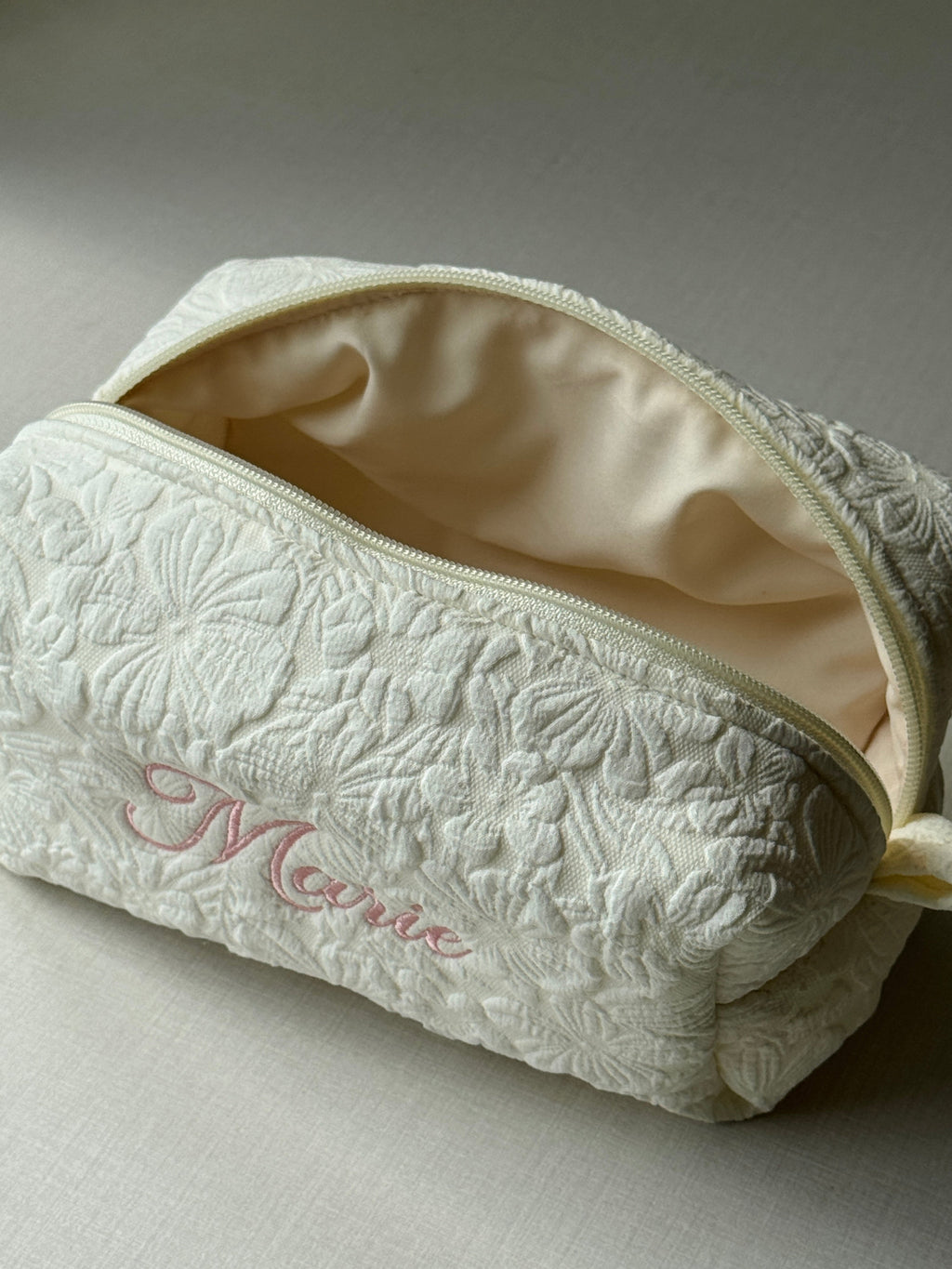 Makeup Pouch - White Garden