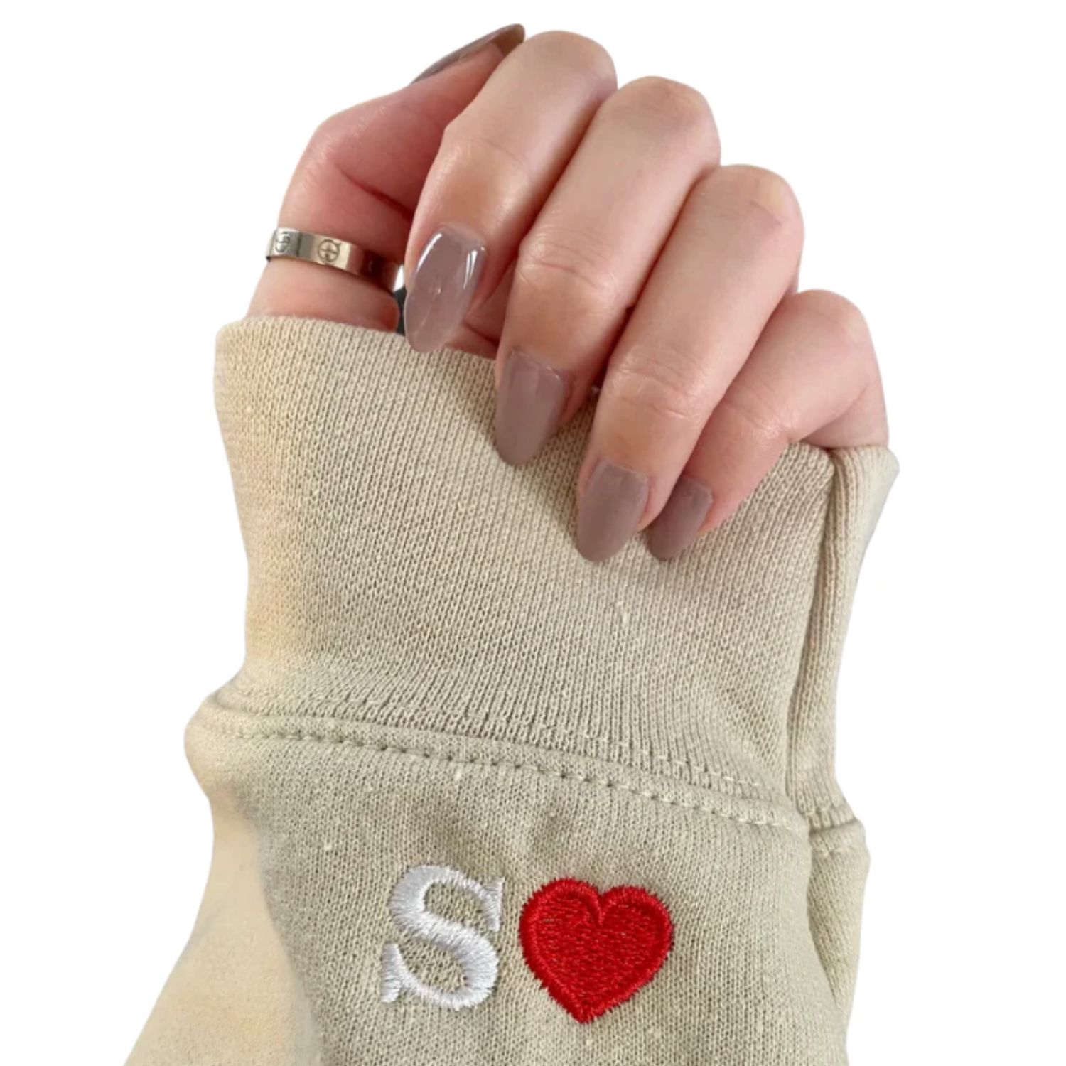 Custom Embroidered Initial Heart Sweatshirt or Hoodie, Personalized Couple Gift, Wedding & Valentine’s Day Gift