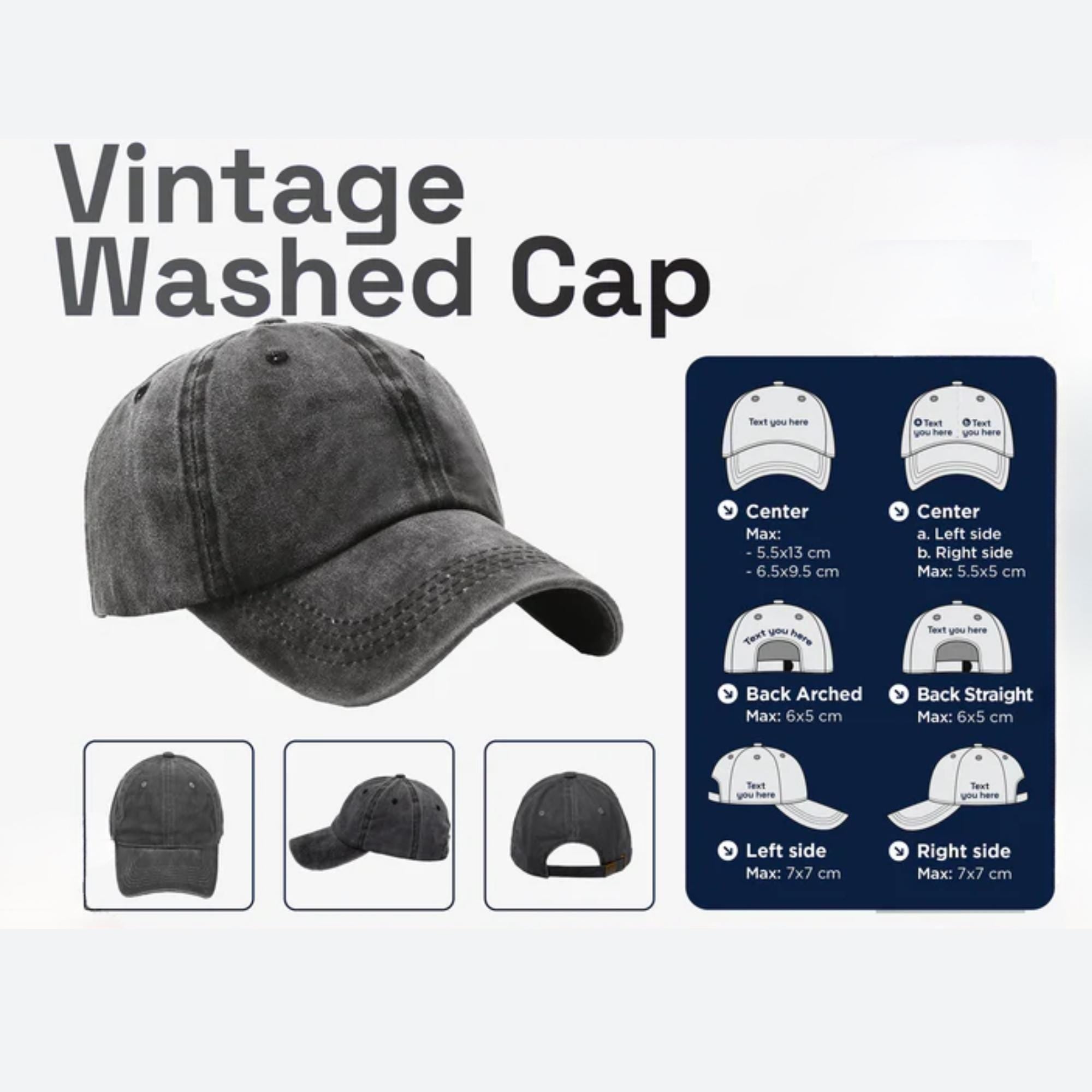 Caps Embroidery Custome Text