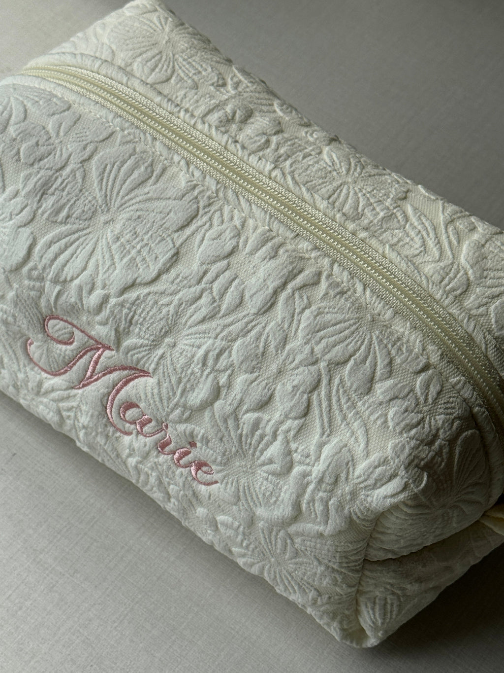 Makeup Pouch - White Garden