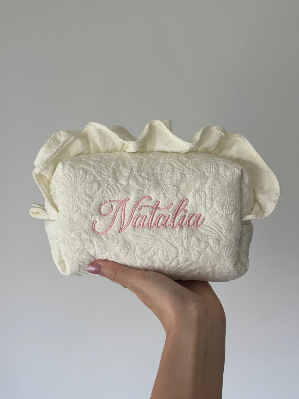 Makeup Pouch - White Garden 2