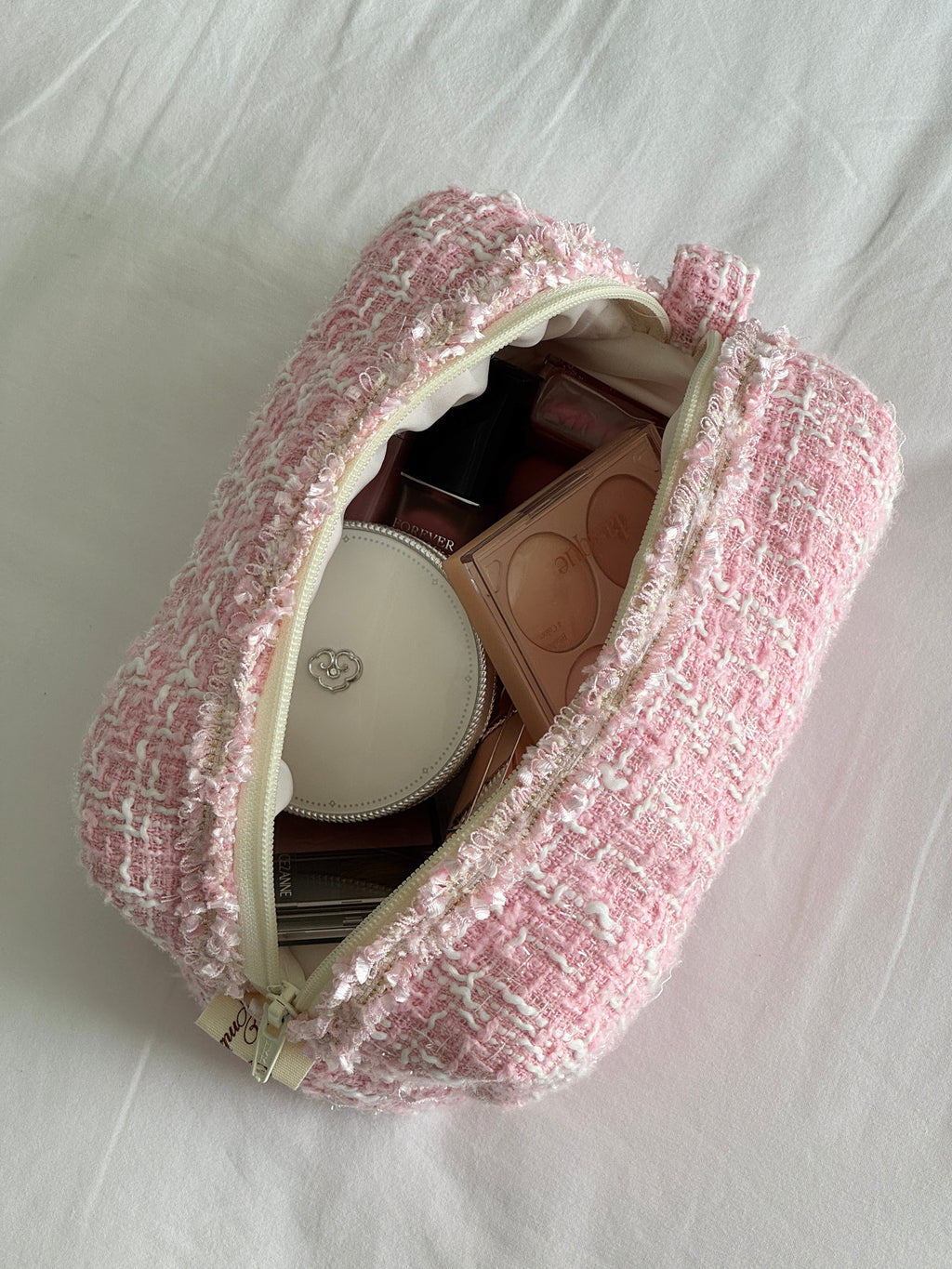 Makeup Pouch - Blush Tweed