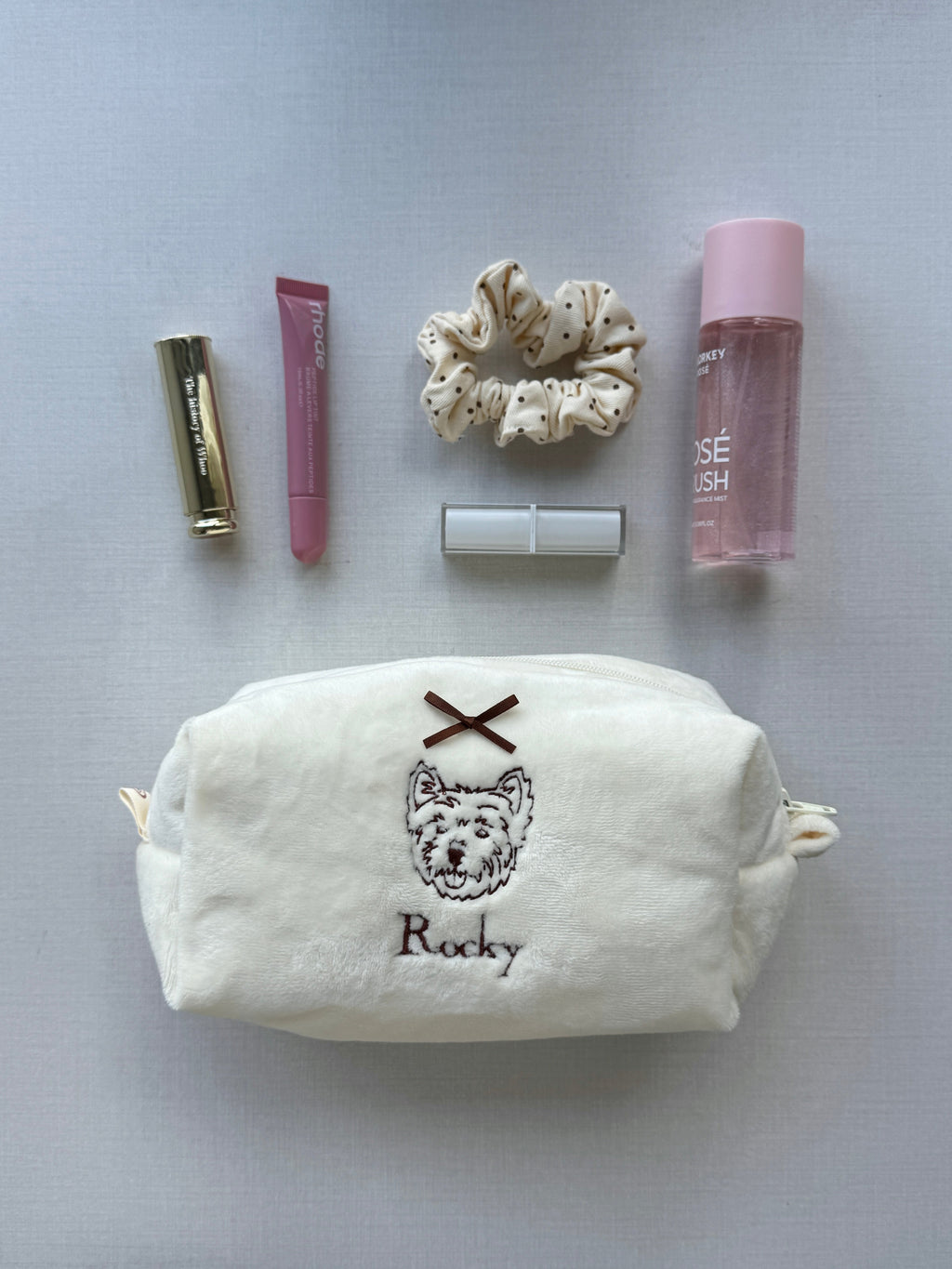 Makeup Pouch - Fuzzy - Custom Pet Image
