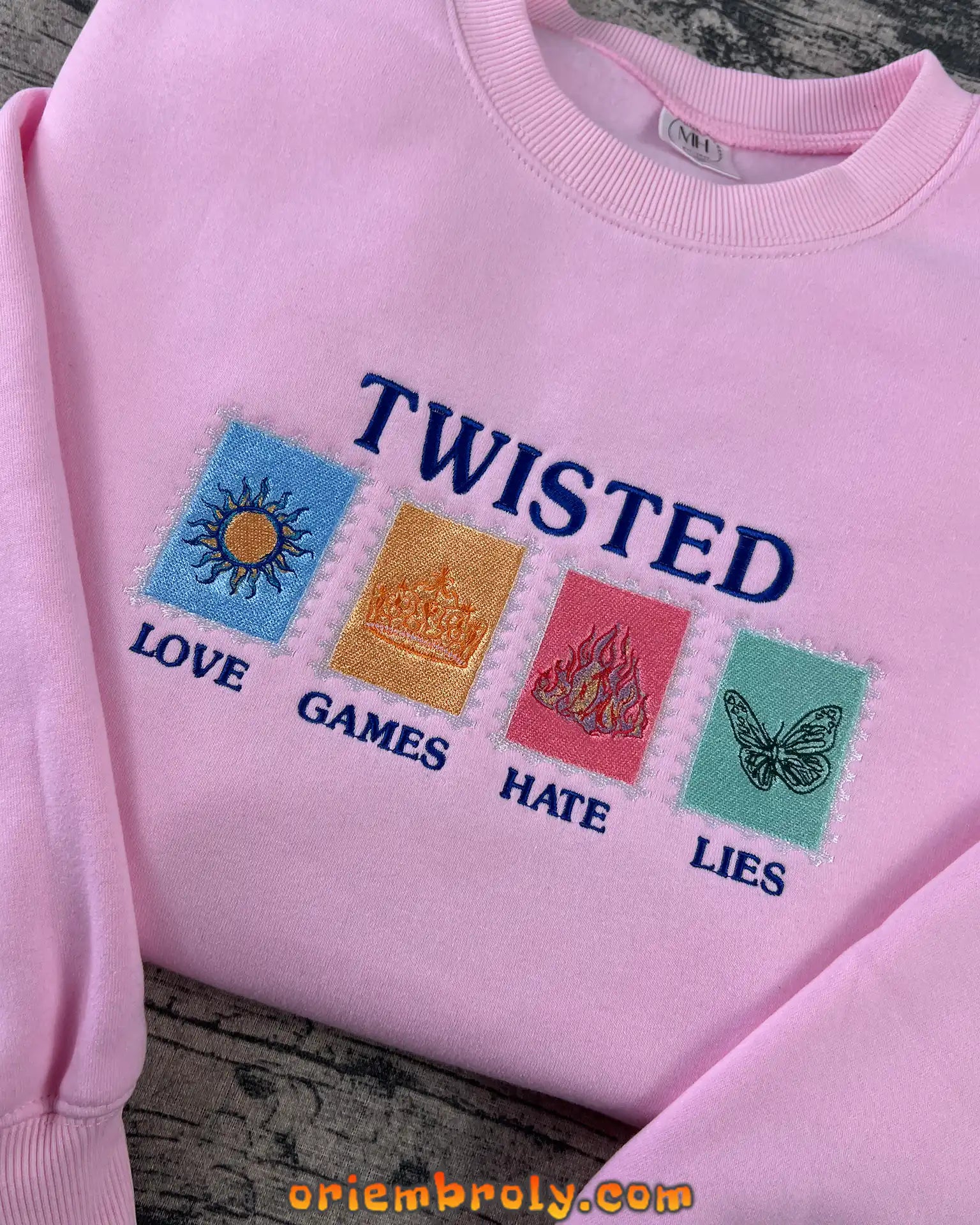 Twisted Love Embroidered Sweatshirt – Bookish Gift for Romance Readers, Ana Huang Merch, Glitter Twisted Series Fan Hoodie