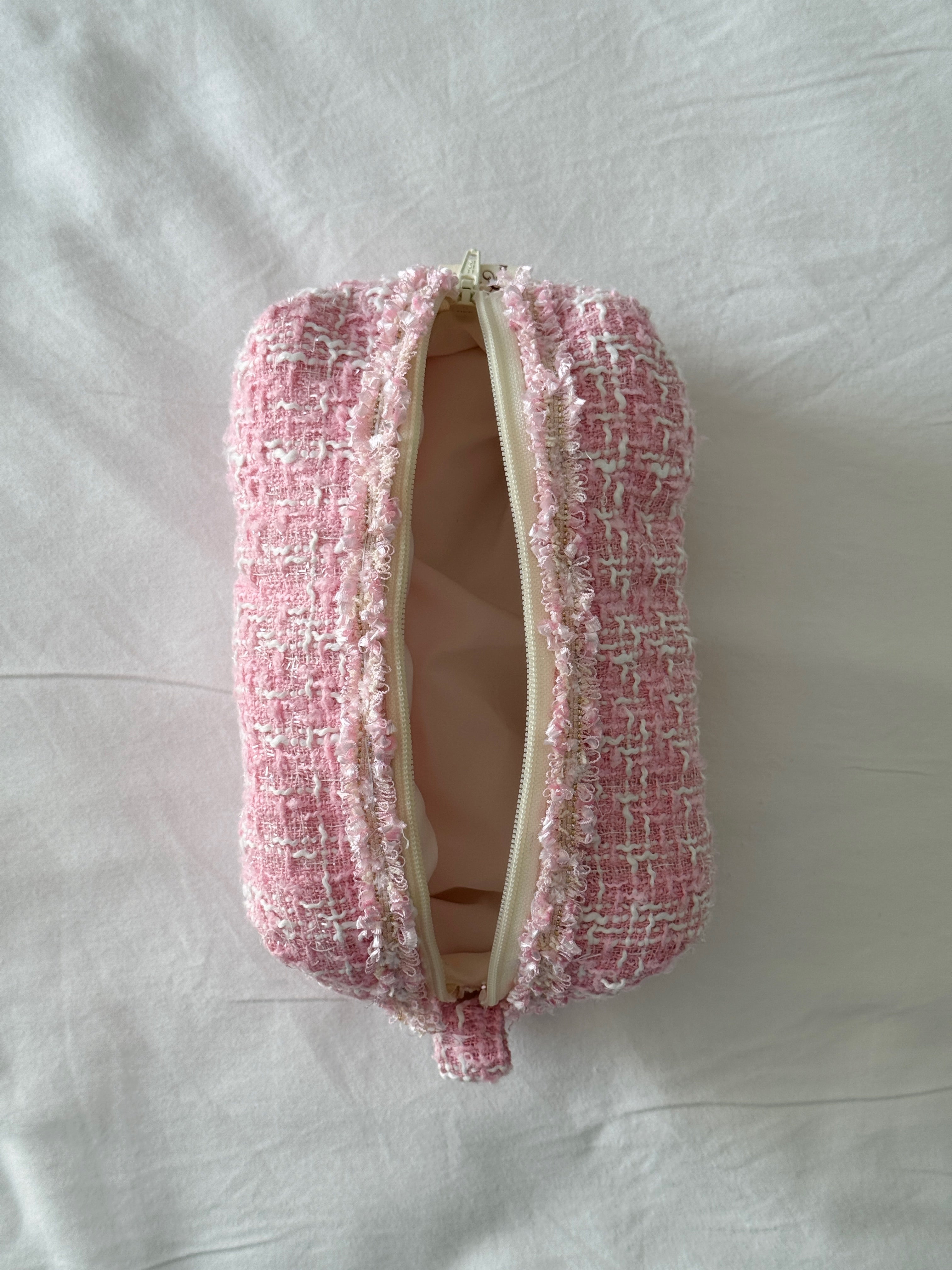 Makeup Pouch - Blush Tweed