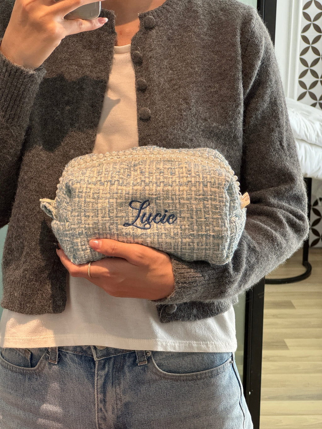 Makeup Pouch - Blue Pearl