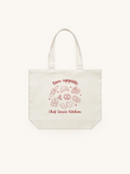 Personalized Cream Tote Bag with Bakery Embroidery - 16.5x12.5 inches