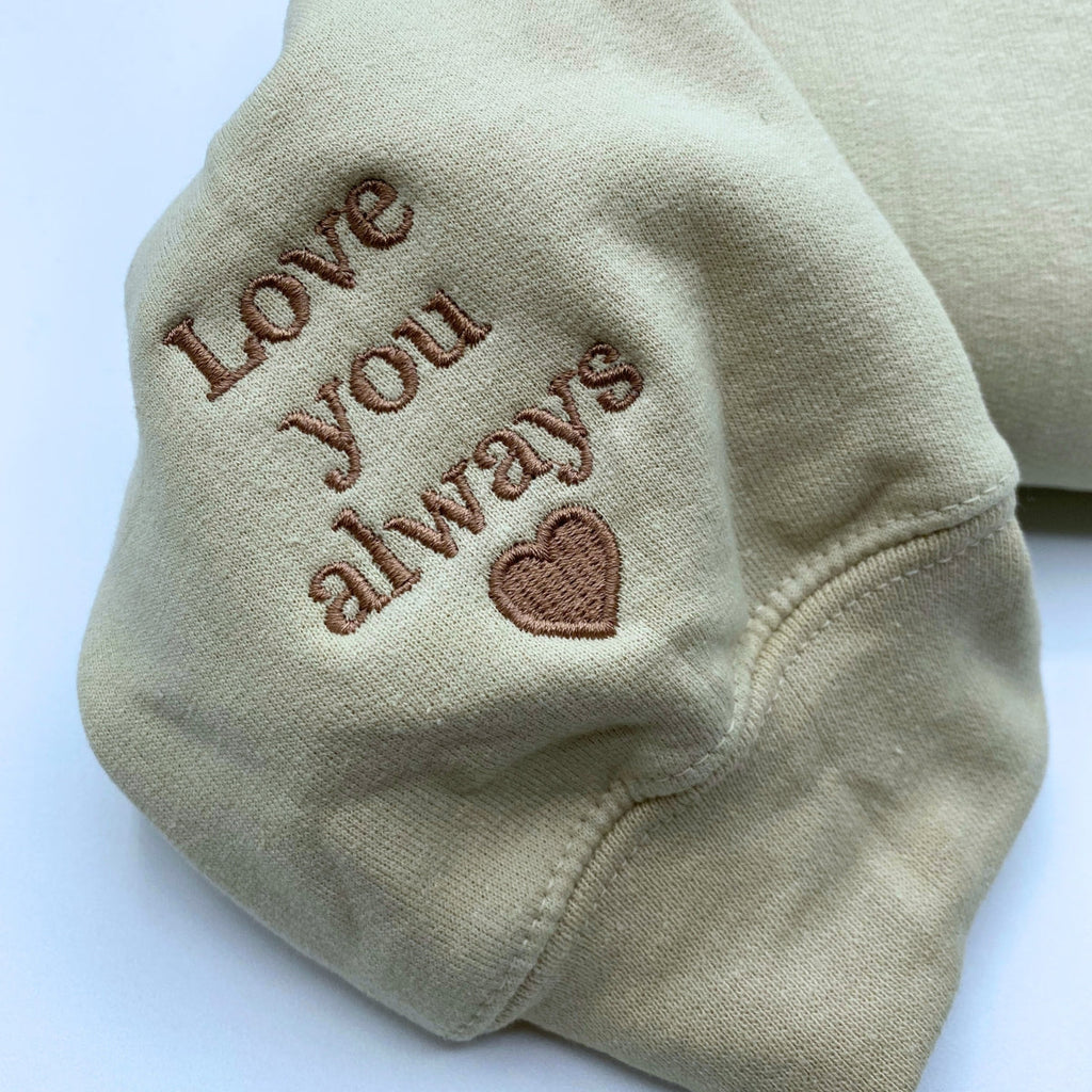 Custom Embroidered Initial Heart Sweatshirt or Hoodie, Personalized Couple Gift, Wedding & Valentine’s Day Gift
