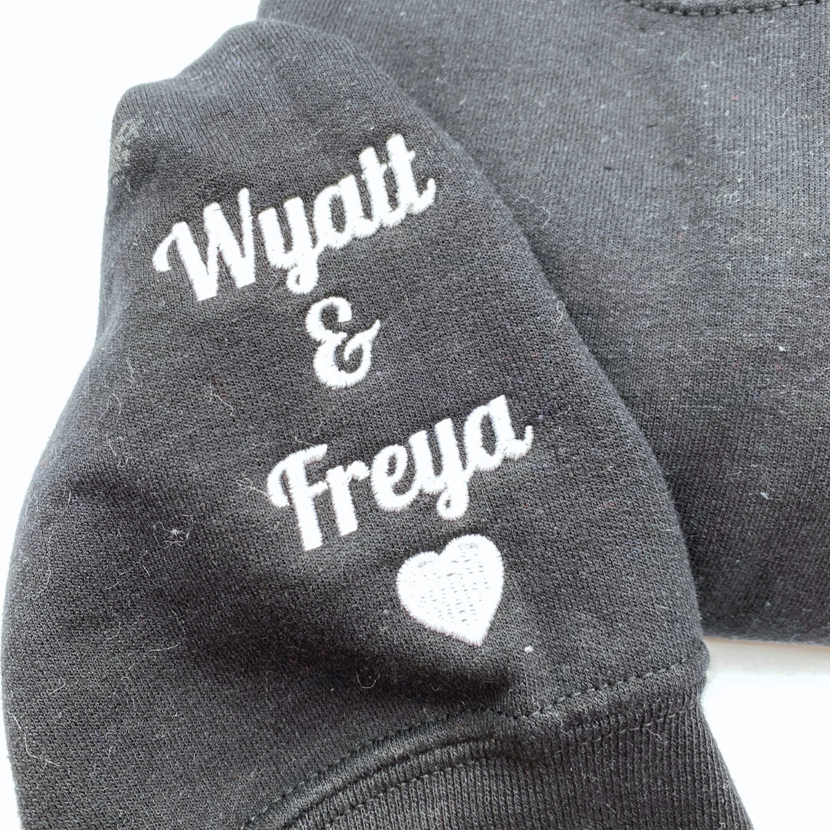Custom Embroidered Initial Heart Sweatshirt or Hoodie, Personalized Couple Gift, Wedding & Valentine’s Day Gift