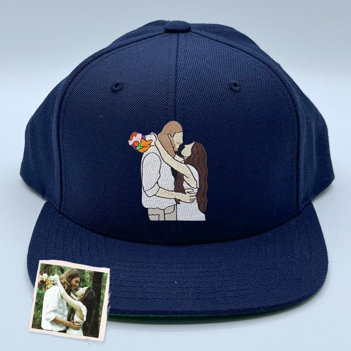 Personalized Photo Portrait Hat with Embroidered - Unique Couple Gift Idea