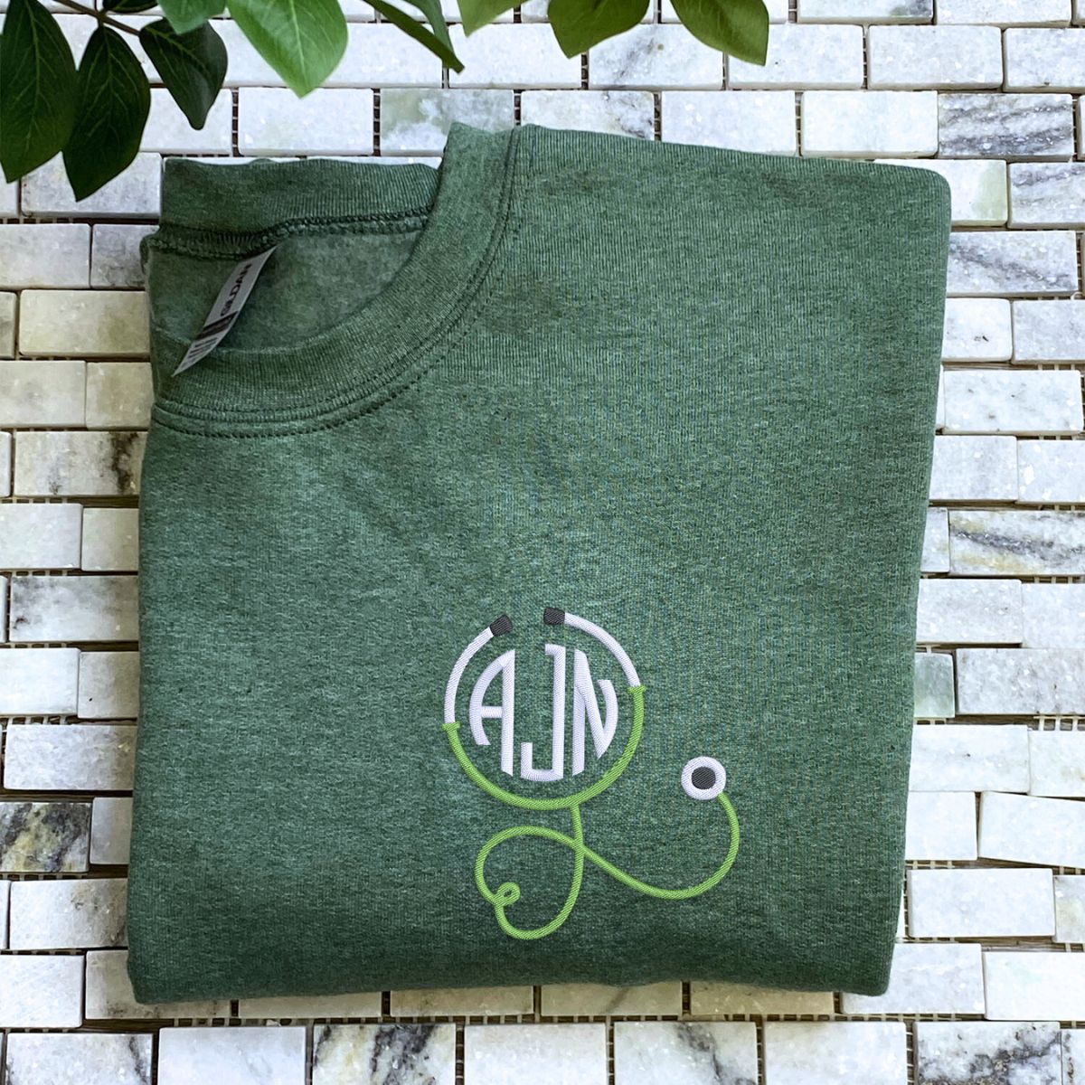 Monogrammed Nurses Quarter Zip Sweatshirt or Hoodie, Embroidered Gift for Nurse, Hospital Staff or Graduation