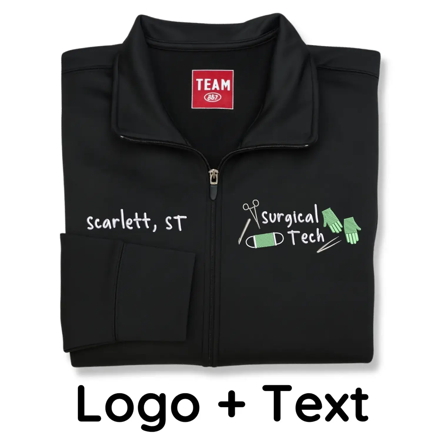 Personalized Surgical Tech Gift with Name & Title - Custom Embroidered Jacket for Scrub Techs