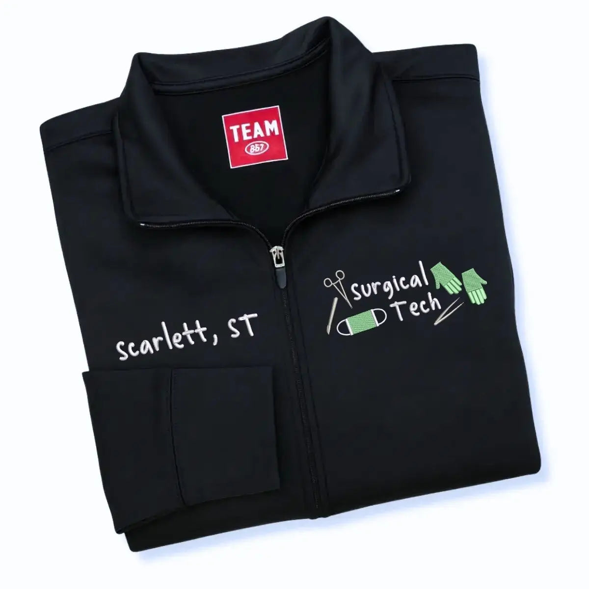 Personalized Surgical Tech Gift with Name & Title - Custom Embroidered Jacket for Scrub Techs