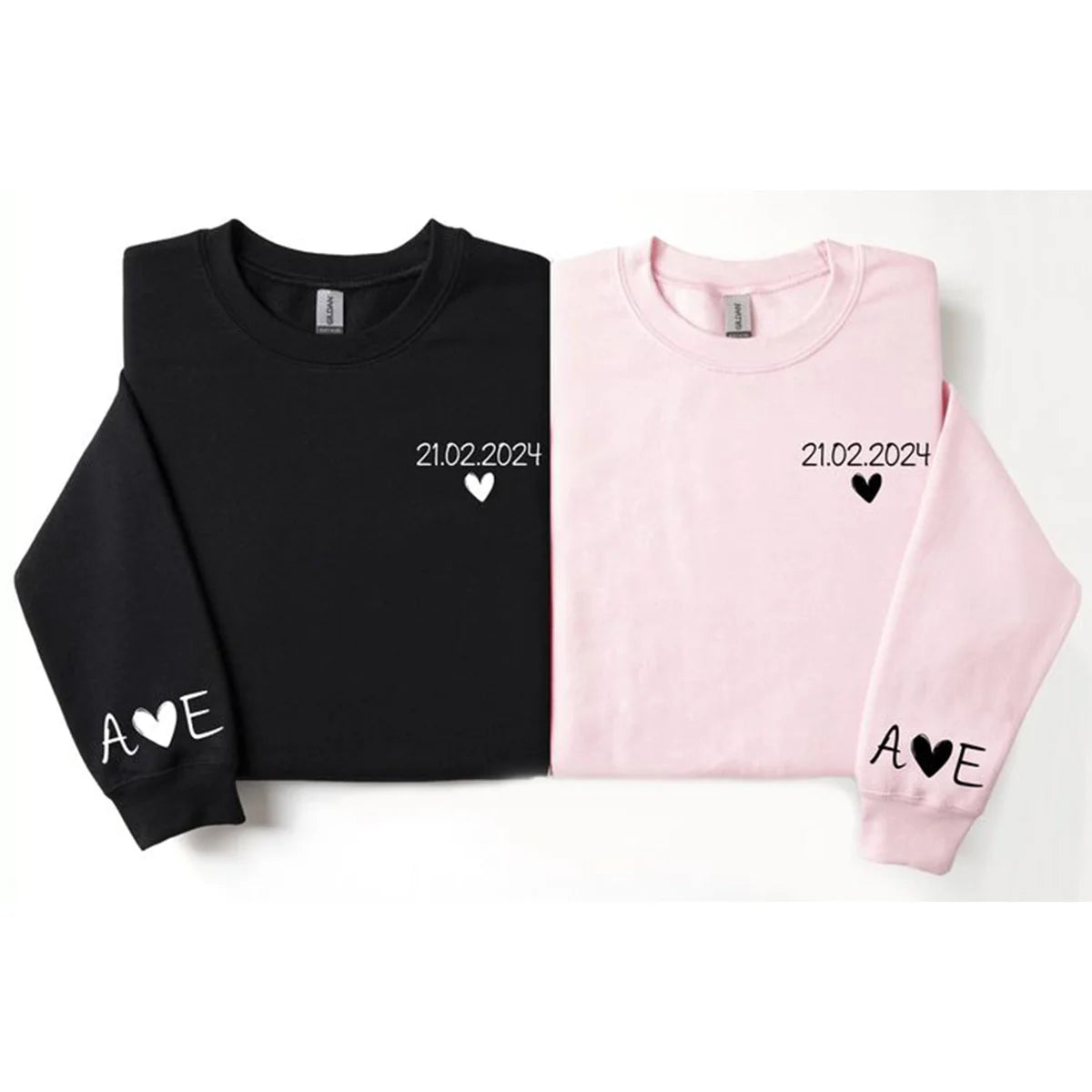 Anniversary Date Roman Numeral Hoodie - Large Back Print Embroidery