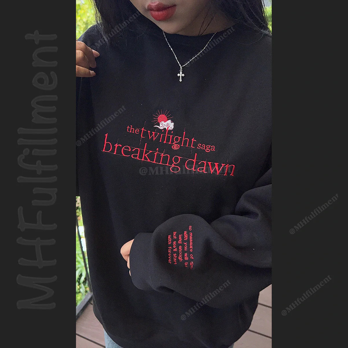 Twilight Embroidered Sweatshirt - Edward Cullen, Twilight Saga, New Moon, Eclipse, Breaking Dawn, Bookish Merch, Twilight Merch