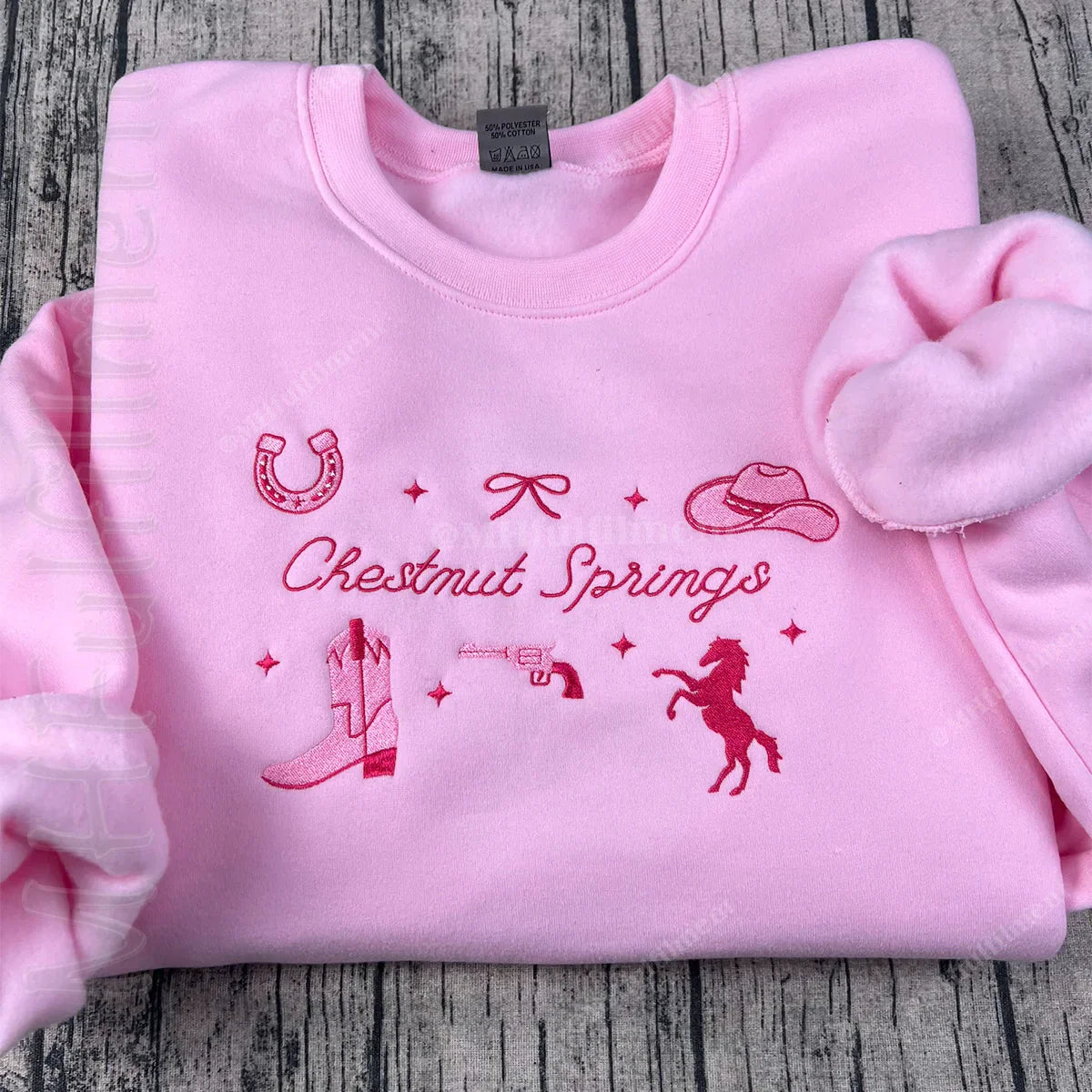 Embroidered Chestnut Springs Sweatshirt - Elsie Silver Cowboy Romance Book Hoodie, BookTok Merch, Custom Embroidered Bookish Gift