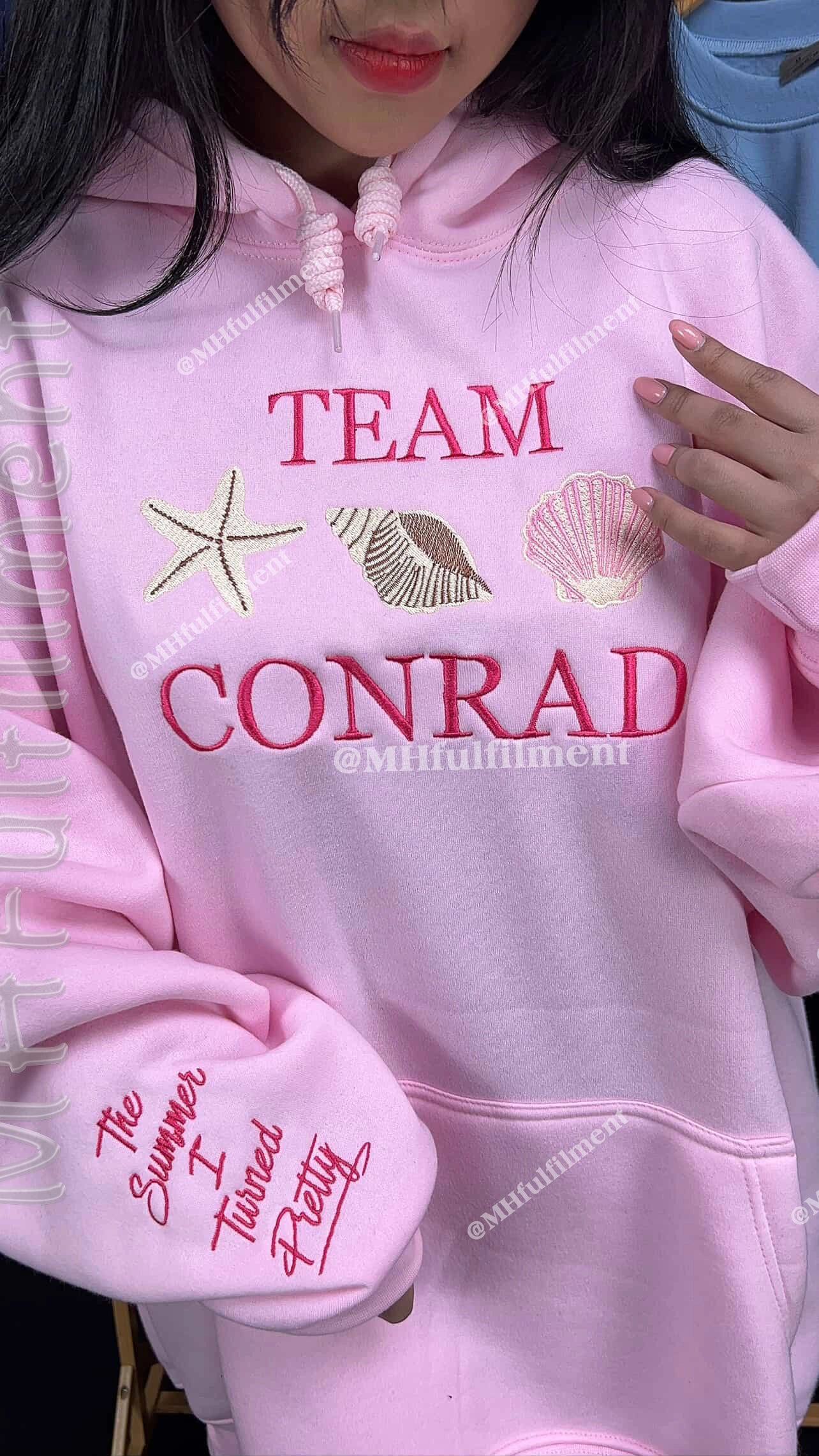 The Summer I Turned Embroidered Sweatshirt, Team Conrad Embroidered Shirt, Team Jeremiah, Tsitp Season 3, Cousins Beach Embroidery Sweatshirt