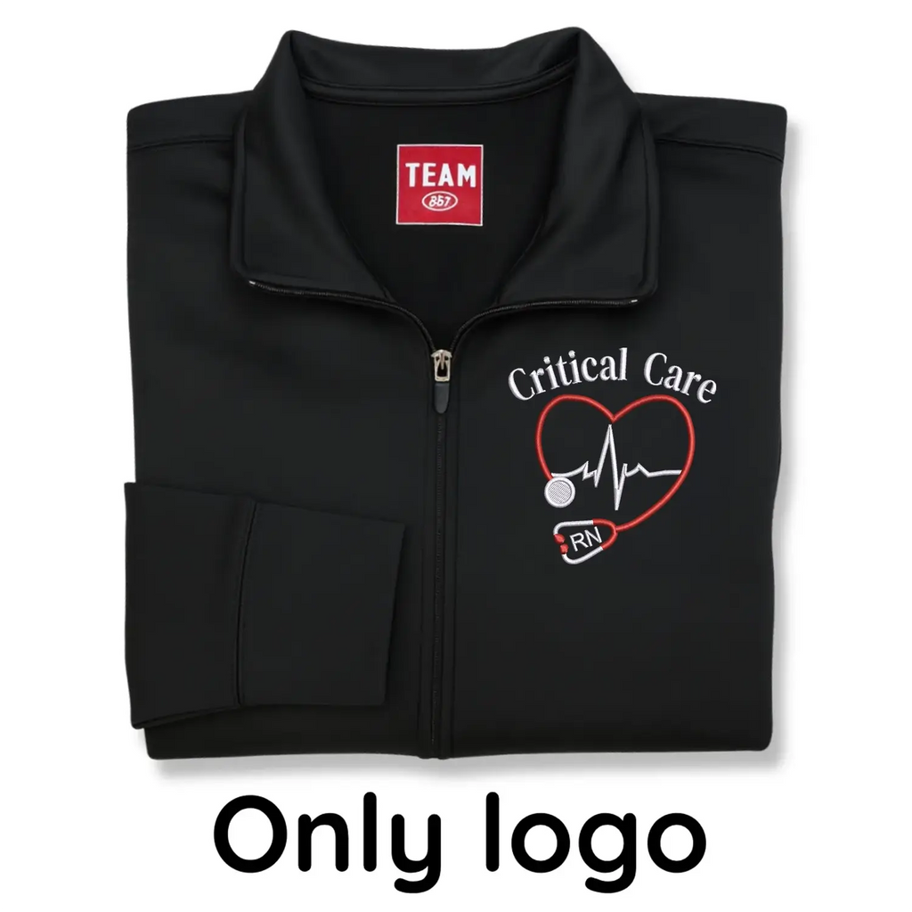 Personalized Critical Care Nurse Jacket with Name - Embroidered Gift Idea for Critical Care Nurses