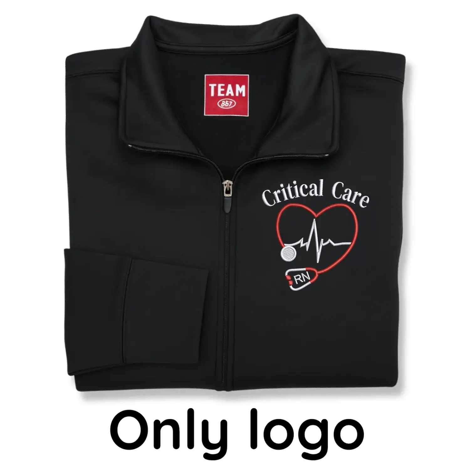 Personalized Critical Care Nurse Jacket with Name - Embroidered Gift Idea for Critical Care Nurses