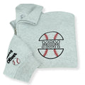 Custom Baseball Mom Sweatshirt – Embroidered T-Shirt, Hoodie or Crewneck – Name on Sleeve – Game Day Outfit, Team Mom Gift Idea