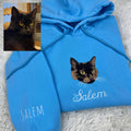 Custom Cat Embroidery Sweatshirt – Personalized Feline Gift