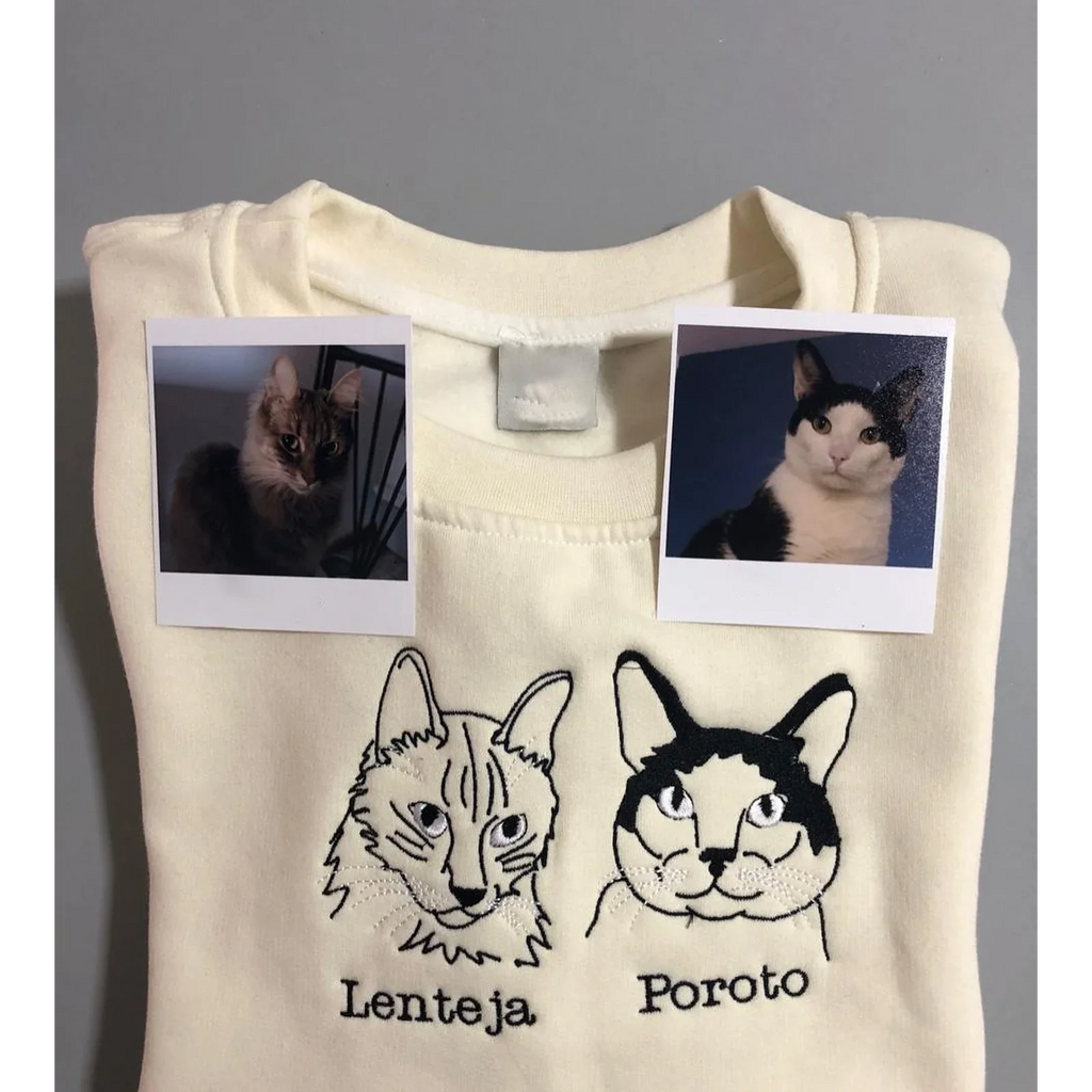 Custom Dog Embroidered Sweatshirt - Personalized Pet Gift