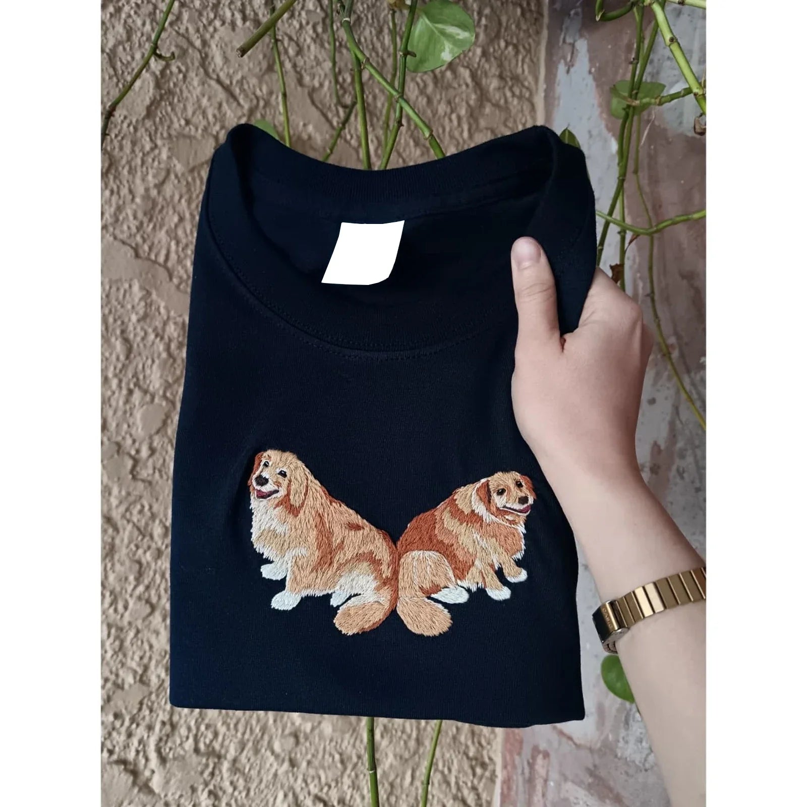 Embroidered Pet Sweater - Custom Double Cat Design