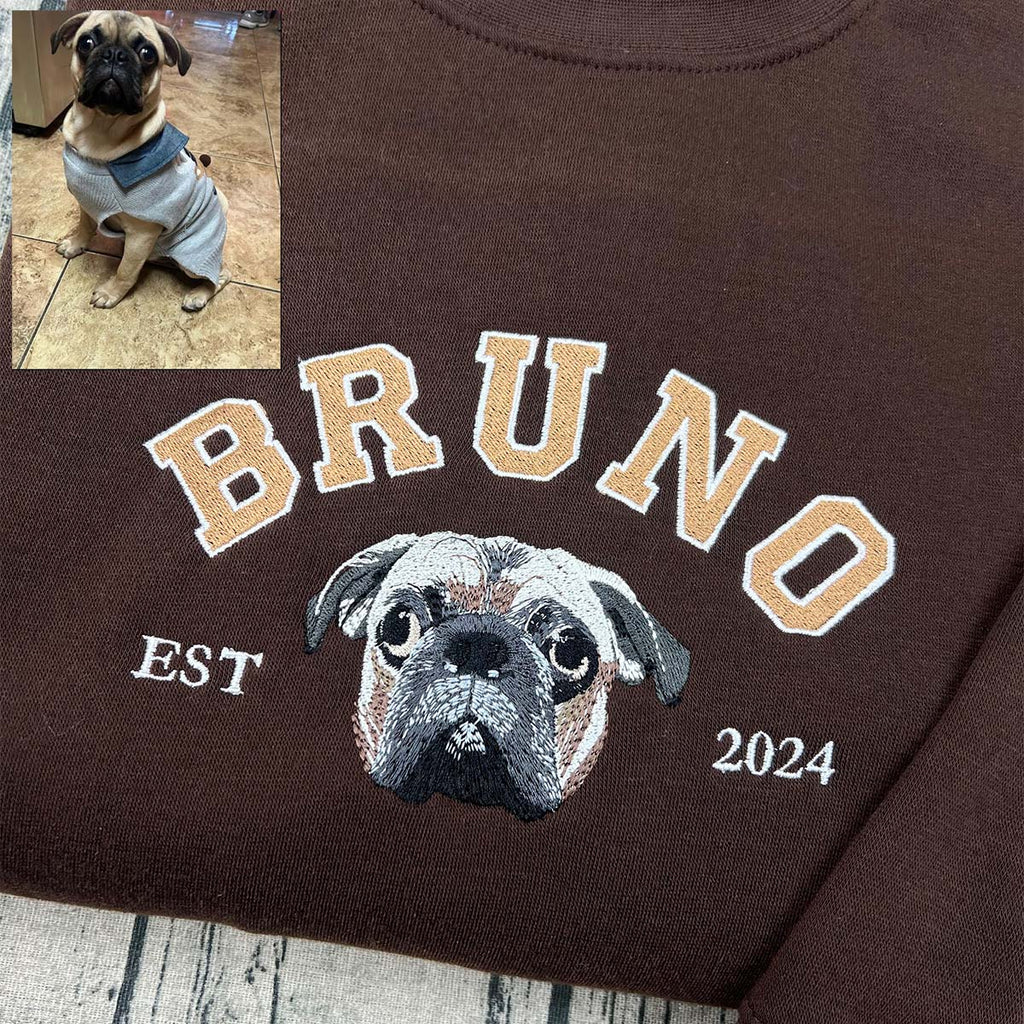 Personalized Paw Print Embroidered Hoodie – Pet Lover Gift