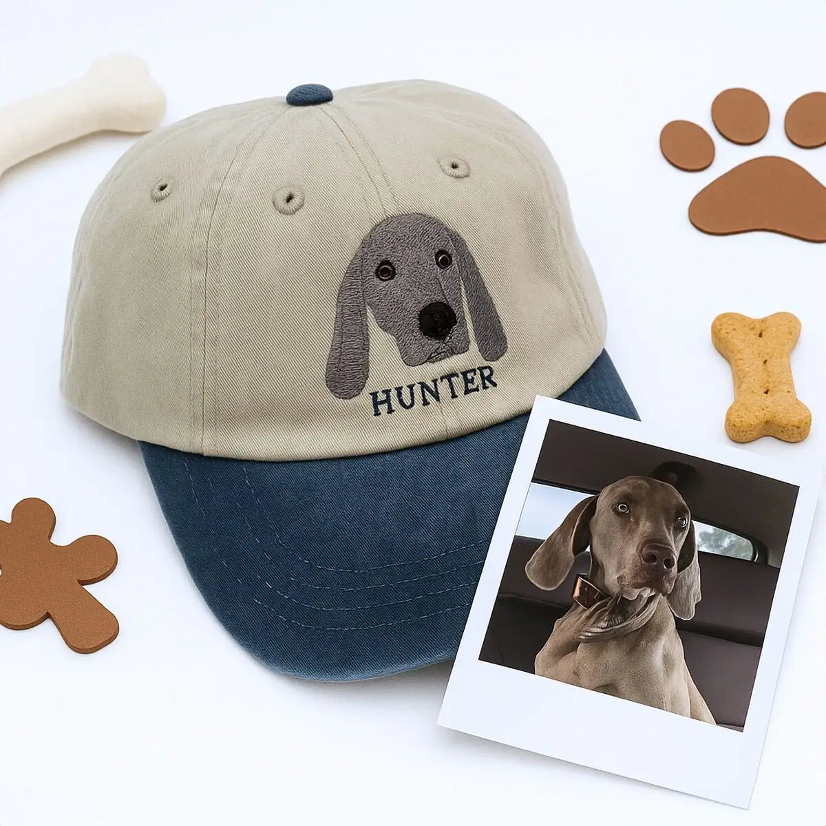 Personalized Pet Dyed Hat with Embroidered Photo