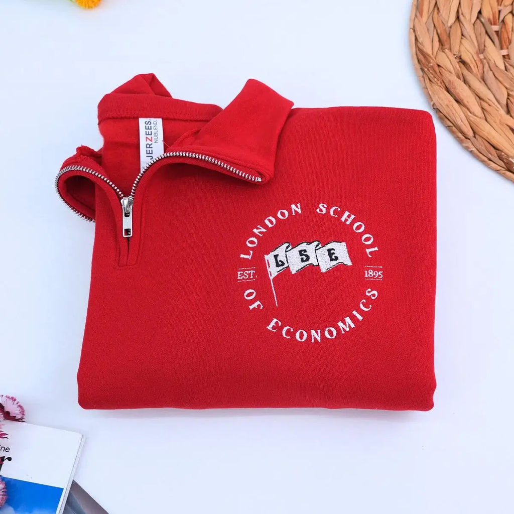 Custom Embroidered Logo Text Zip Up Hoodie