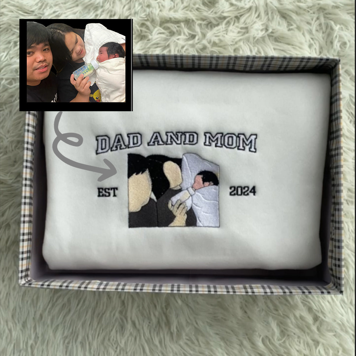Custom Embroidered Picture Hoodie – Personalized Photo on Hoodie