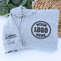 Custom Embroidered Logo Text Zip Up Hoodie