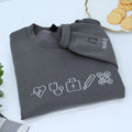 Custom Embroidered Nurse Icon Sweatshirt with Name on Sleeve, Unique Gift For Nurses