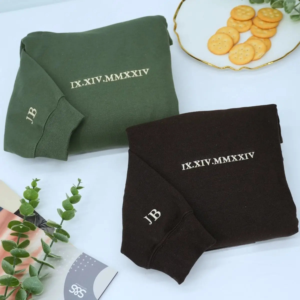 Embroidered Roman Numeral Sweatshirt, Hoodie