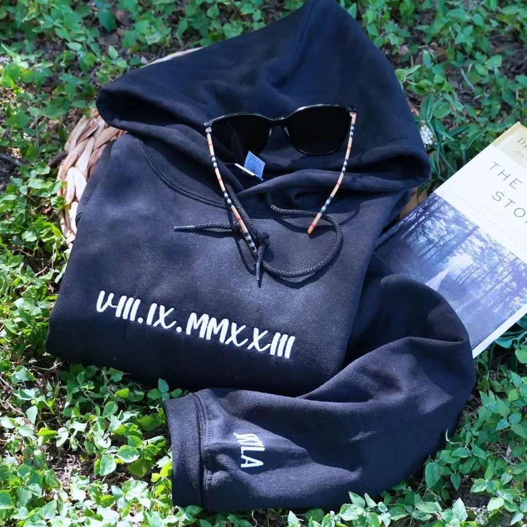 Embroidered Roman Numeral Sweatshirt, Hoodie