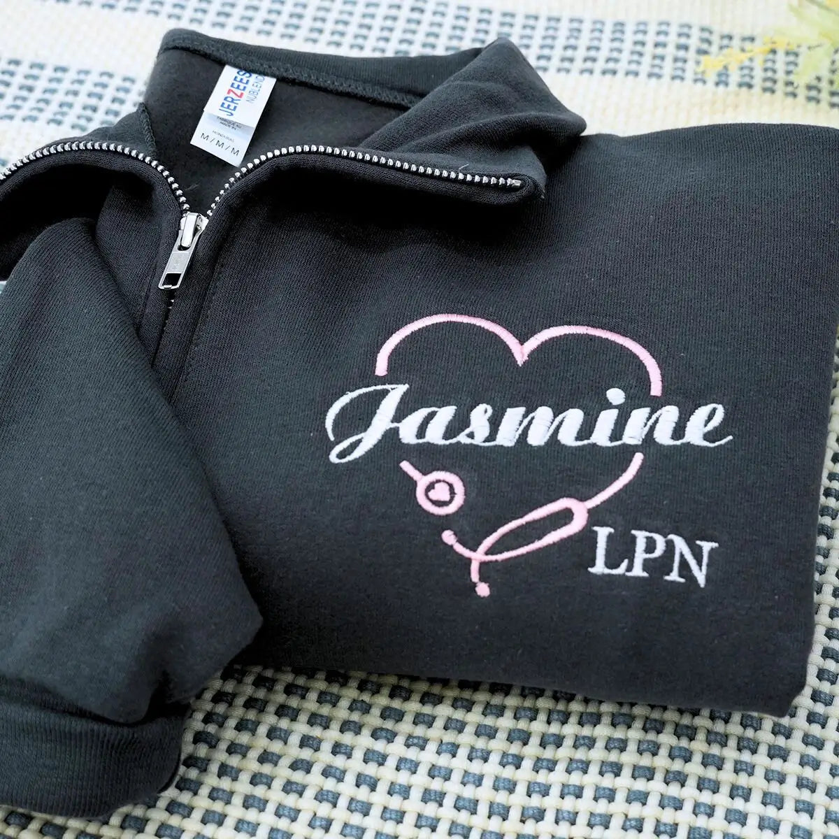 Personalized Embroidered Nurse Quarter Zip Sweatshirt, Nurse Graduation Gift