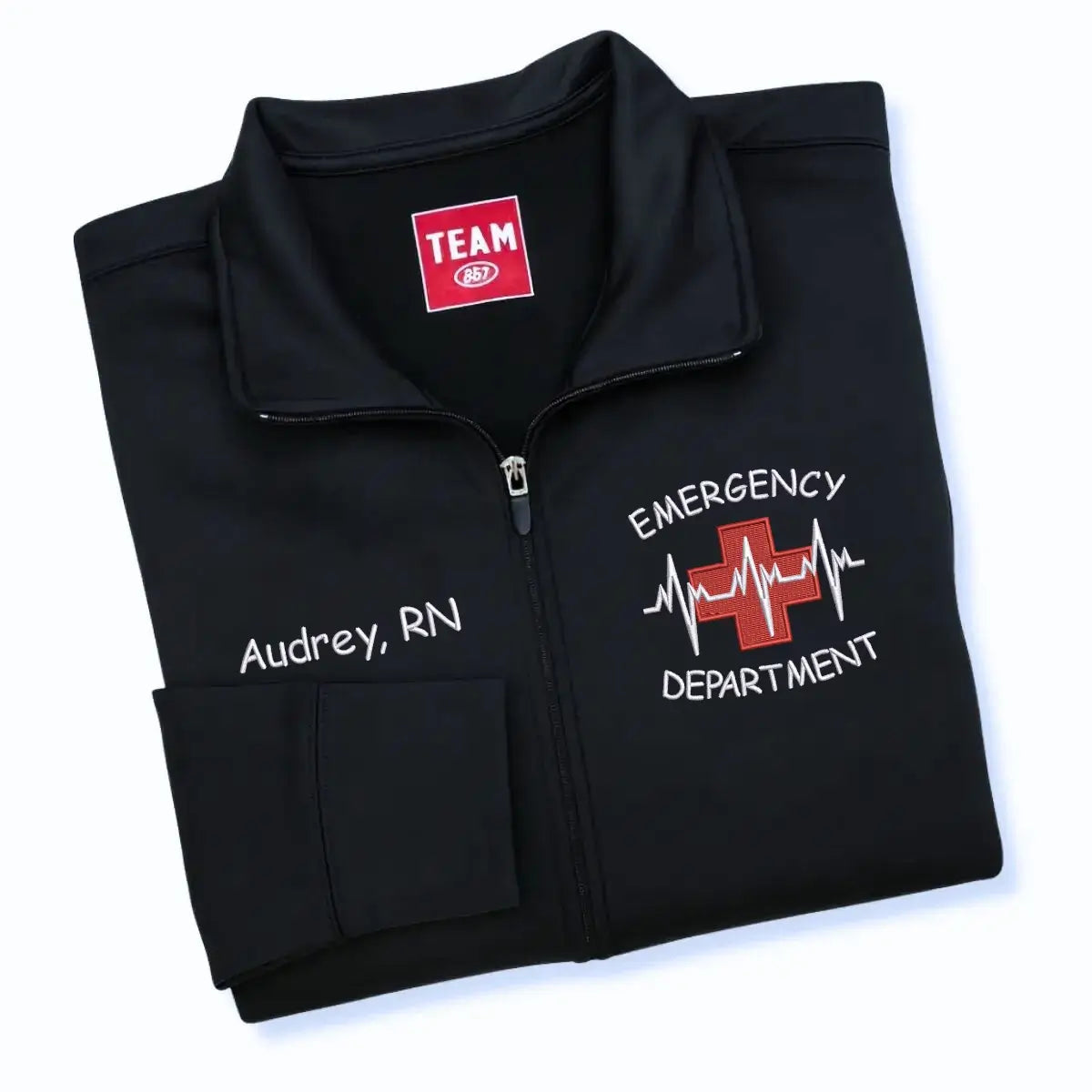 Personalized Emergency Department Jacket with Name & Title - Embroidered Gift for ER Nurses & Doctors