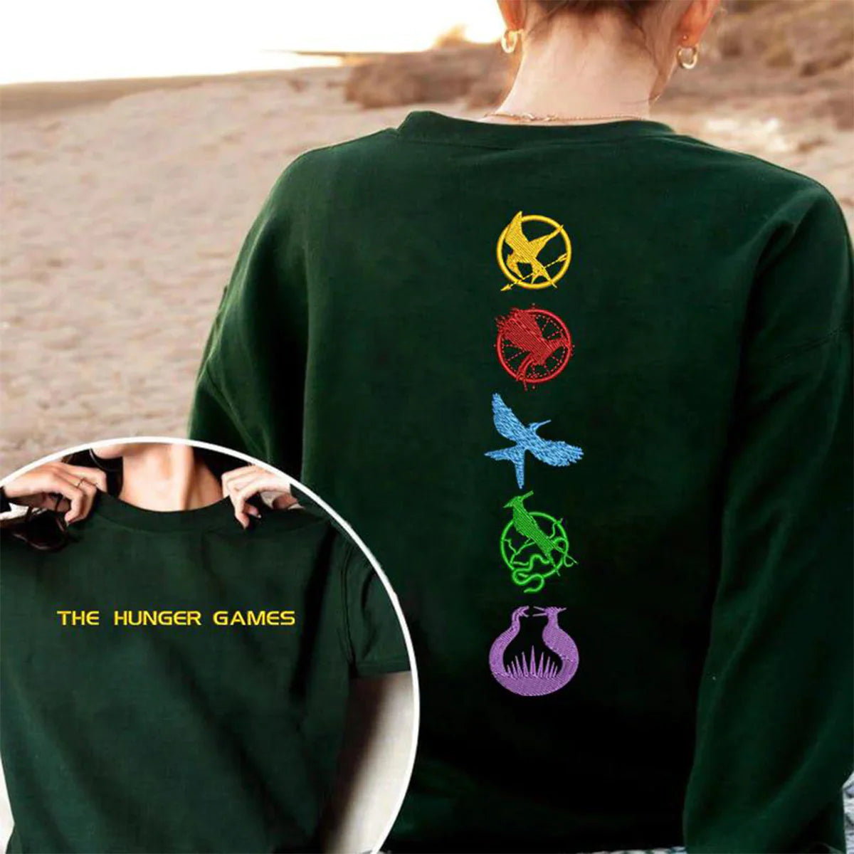 THE HUNGER GAMES Embroidered Sweatshirt | Bookish Hoodie Womenswear | Gift for Book Lovers