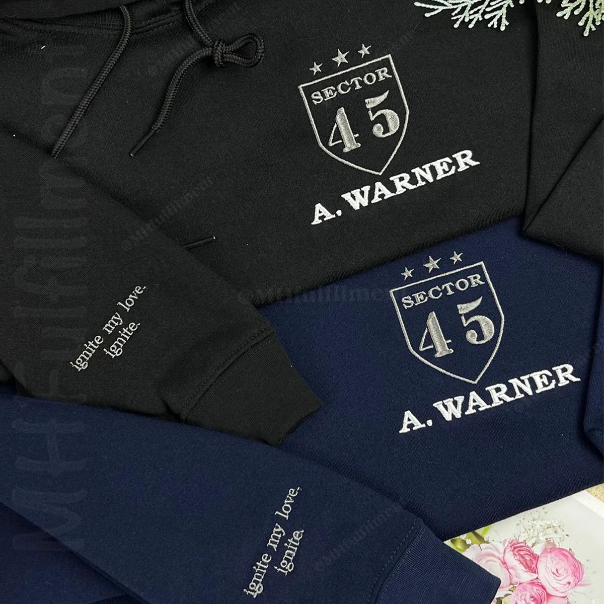 Embroidered Shatter Me Sweatshirt - Aaron Warner Sector 45 CCR Uniform Hoodie, Bookish Merch for Shatter Me Series Fans