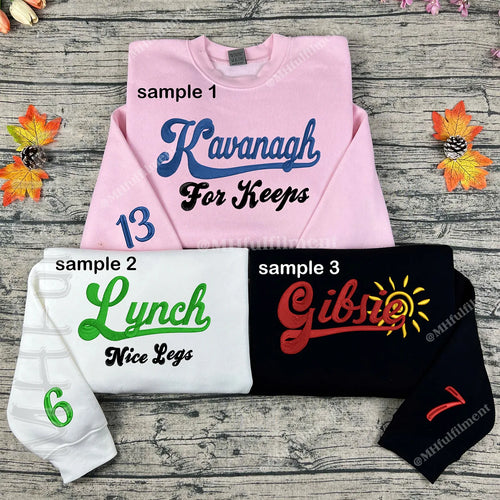 Boys of Tommen Embroidered Sweatshirt – Johnny Kavanagh, Joey Lynch, Gibsie Gibson | Bookish Merch