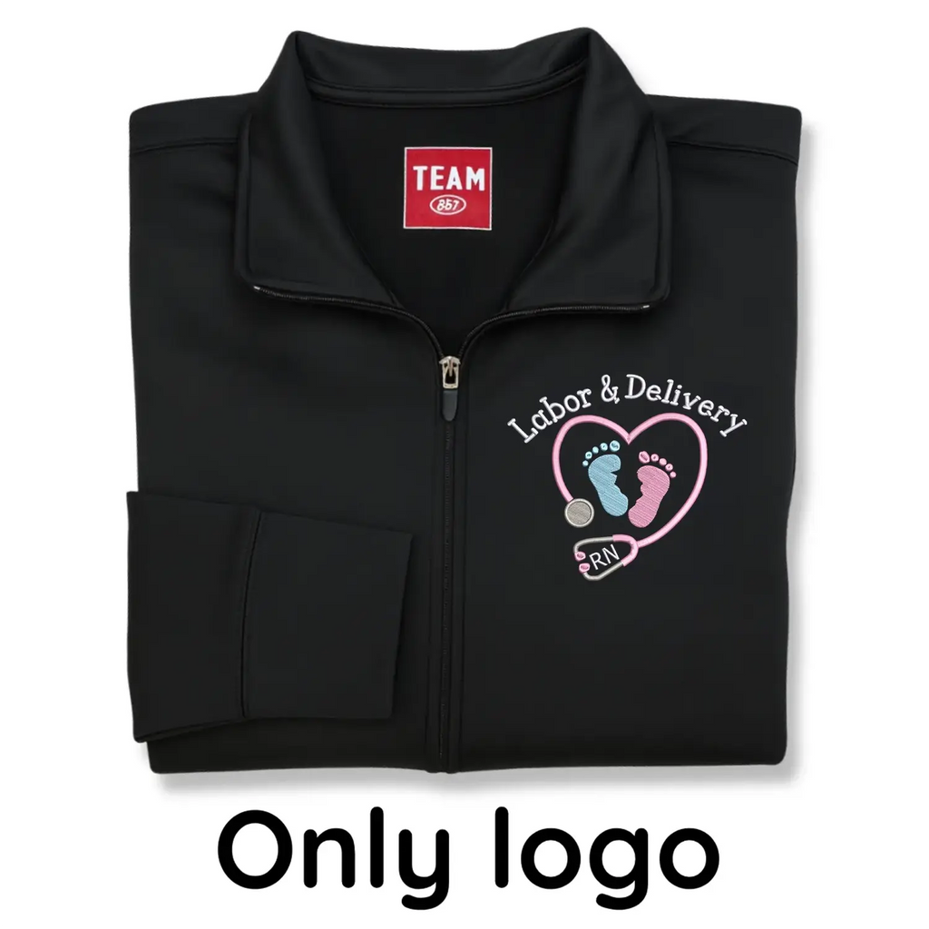 Personalized Labor and Delivery Nurse Jacket with Name & Title - Embroidered Gift for L&D OB Nurse