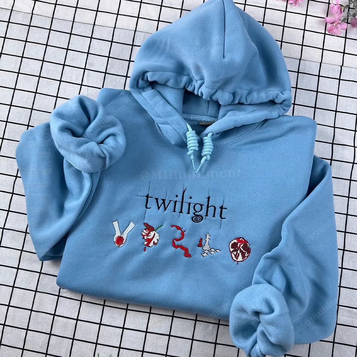 Twilight Embroidered Sweatshirt - Edward Cullen Vampire Hoodie, Bookish Nostalgic Crewneck, The Twilight Saga Fan Gift