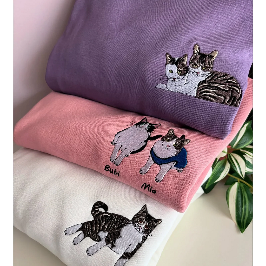 Personalized Pet Embroidered Sweatshirt - Dog & Cat